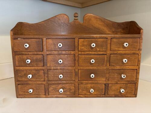 Vintage Apothecary Cabinet with Multiple Drawers
