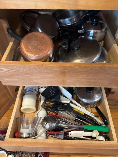 Cookware and Utensils Cabinet Lot