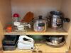 Cookware and Utensils Cabinet Lot - 11