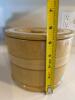 Antique Yellowware Crock with Lid - 8