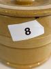 Antique Yellowware Crock with Lid - 9