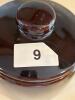 West Bend Brown Glazed Stoneware Crock with Lid - 7