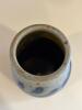 Salmon Falls Stoneware Pottery Jar With Blue Floral Design - 3