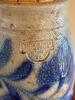 Salmon Falls Stoneware Pottery Jar With Blue Floral Design - 5
