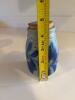 Salmon Falls Stoneware Pottery Jar With Blue Floral Design - 6