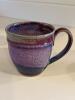 Pair of Hand-Thrown Pottery Mugs Purple Drip Glaze - 2