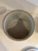 Pair of Antique Blue Stripe Stoneware Crocks With Lids - 4