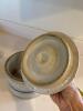Pair of Antique Blue Stripe Stoneware Crocks With Lids - 9