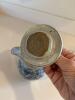 Stoneware Teapot and Cup Set in Blue Spongeware-Style Glaze - 3