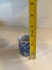 Stoneware Teapot and Cup Set in Blue Spongeware-Style Glaze - 8