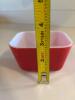 Pyrex Red Refrigerator Dish with Glass Lid - 5