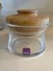 Simon Pearce Glass Canisters with Wooden Lids - 10