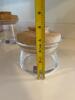 Simon Pearce Glass Canisters with Wooden Lids - 12