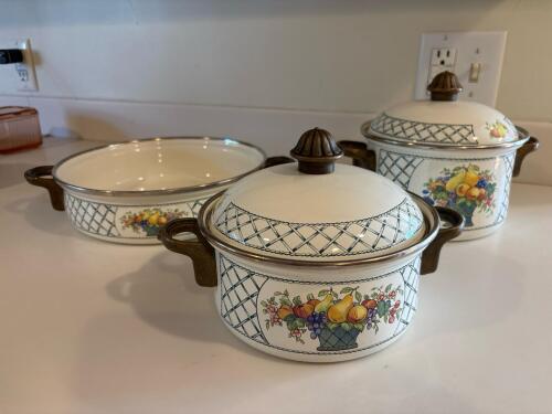 Villeroy & Boch Enameled Cast Iron Covered Casserole Dishes