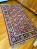 Oriental-Style Wool Area Rug With Floral Motif