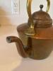 Antique Brass and Copper Teakettle with Wooden Handle - 5