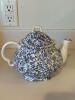 Blue Floral-Patterned Ceramic Teapot with Matching Mugs - 2