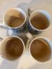 Blue Floral-Patterned Ceramic Teapot with Matching Mugs - 6