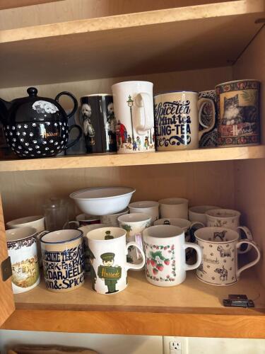 Assorted Harrods and Decorative Ceramic Mugs