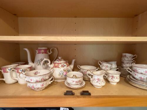 Bone china Tea Sets in Mixed Floral Designs