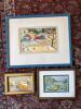 Trio of Framed Watercolor Paintings