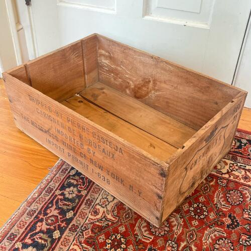 Vintage French Wooden Wine Crate