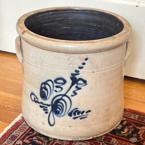 Vintage Stoneware Crock with Handles