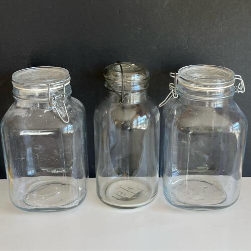 Trio Of Glass Canisters
