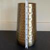 Hammered Gold-Tone Metal Vase - 3