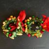 Fruit-Adorned Miniature Wreaths with Red Ribbons - 4