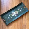 Toleware-Style Metal Tray with Floral Decoration