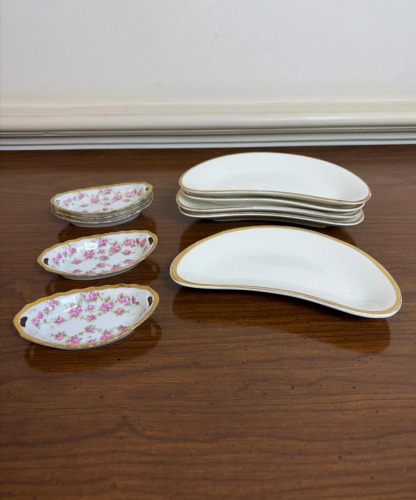 Johnson Bros England Bone Dishes and Floral Porcelain Trinket Dishes
