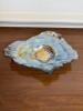 Art Glass Iridescent Freeform Bowl