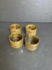 Brass Napkin Rings With Woven Pattern