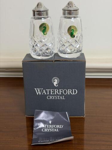 Waterford Colleen Crystal Salt and Pepper Shaker Pair