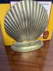 Pair of Brass Shell-Form Bookends - 2