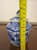 Blue and White Lidded Porcelain Ginger Jar - 5