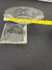 Glass Ashtrays with Engraved Monogrammed Motif - 6