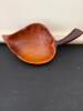 Wood Leaf-Shaped Bowl with Handle, Hand-Carved Style - 2