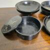 Japanese Lacquerware Bowls and Lidded Dish, Gold Motif - 2