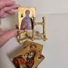Byzantine-Style Religious Icon Plaques With Gold Tone Easels - 4