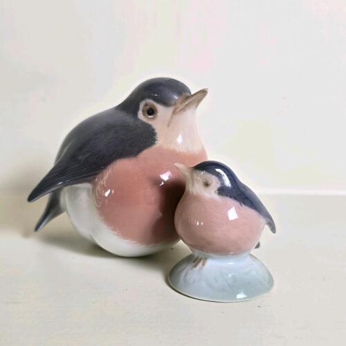 Pair of Bing & Gr&oslash;ndahl Porcelain Bird Figurines