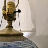 Blue and White Porcelain-Style Table Lamp with Shade - 4