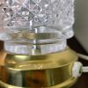 Waterford Crystal Table Lamp with Pleated Shade - 4