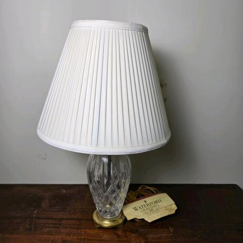 Waterford Crystal Table Lamp with Pleated Shade
