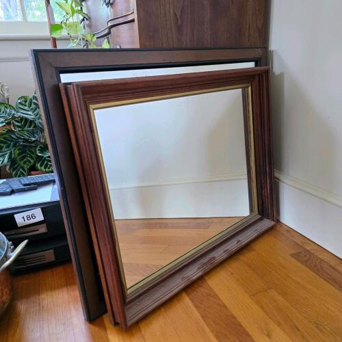 Rectangular Wall Mirrors with Wood Frames