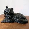 Hubley Cast Iron Cat Doorstop with Red Bow