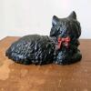 Hubley Cast Iron Cat Doorstop with Red Bow - 5