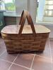Two Woven Wood Picnic Baskets - 8