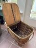 Two Woven Wood Picnic Baskets - 10